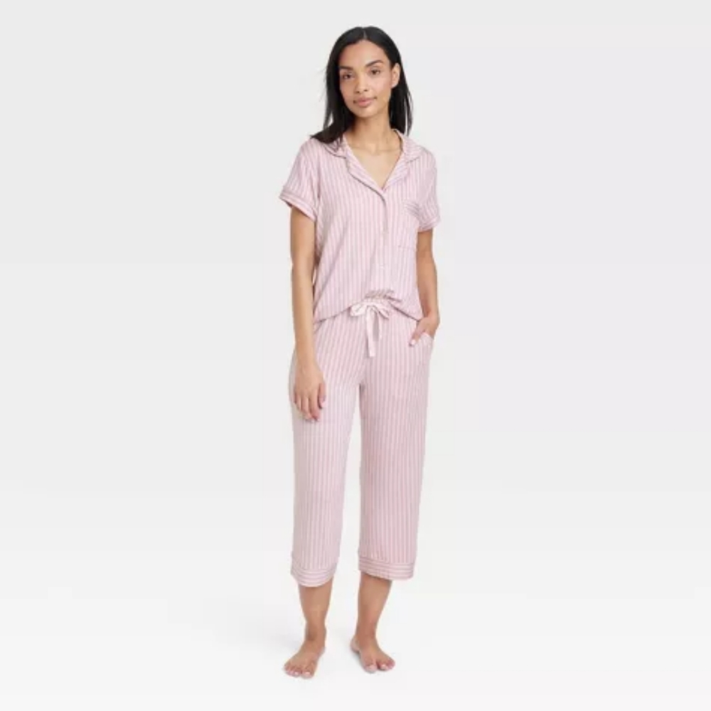 NWT Stars Above Women's Beautifully Soft Short Sleeve Pajama Set XL Pink